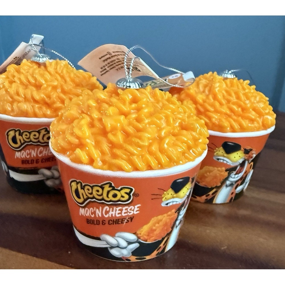 Cheetos‎ Mac N Cheese Christmas Ornaments Lot of 3 Ruz NWT Bold & Cheesy F/W